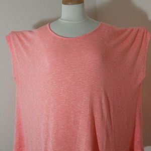 Lane Bryant bright Coral shirt with detailed back.